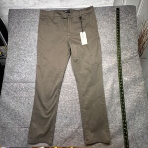 Kenneth Cole New York Mens Slim Fit Pants 38x32 Nomad Khaki KO9L03NMKFM3 NWT